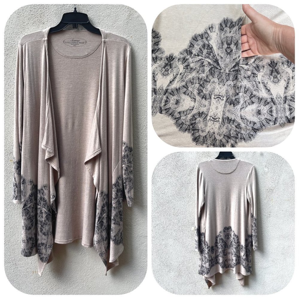 Anthropologie Soma Soft Jersey Knit Wrap Cardigan/Kimono